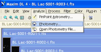 analyze photometry