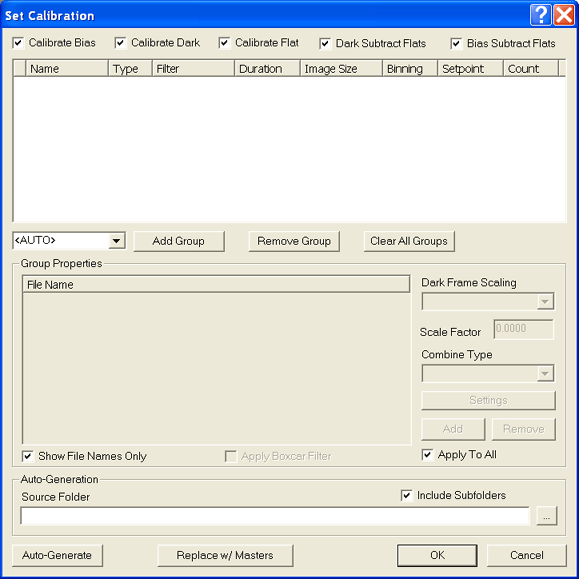 set calibration window