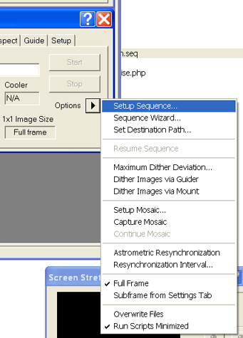 setup sequence