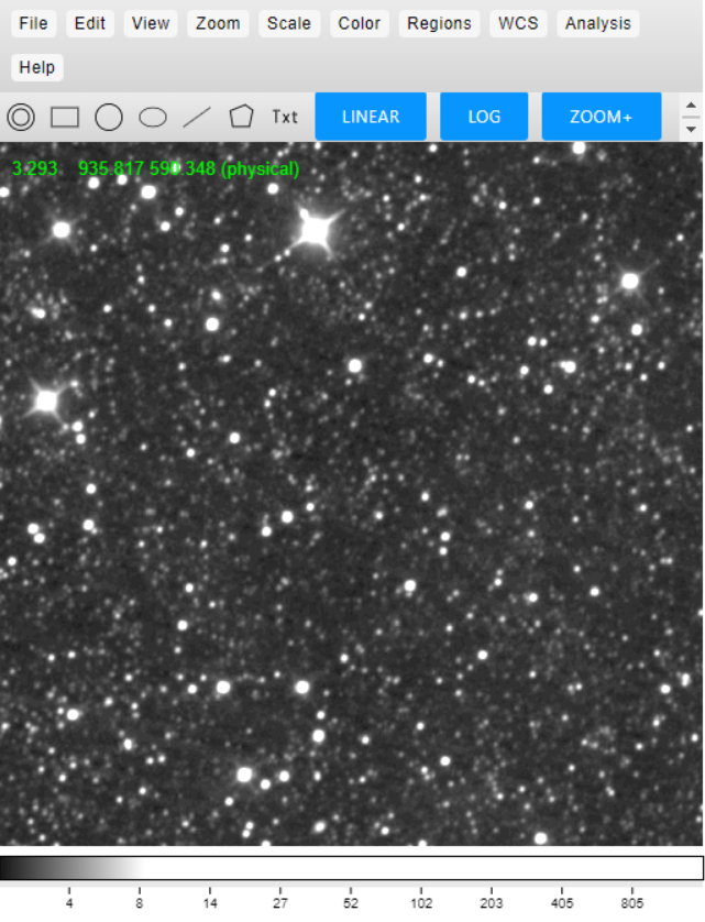 Picture of downloaded star field