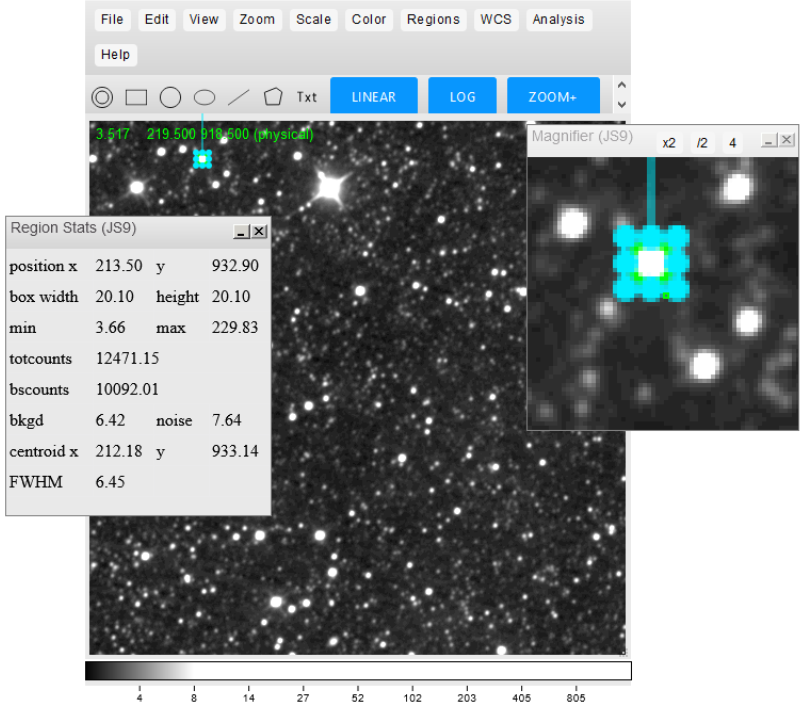 Picture of downloaded star field